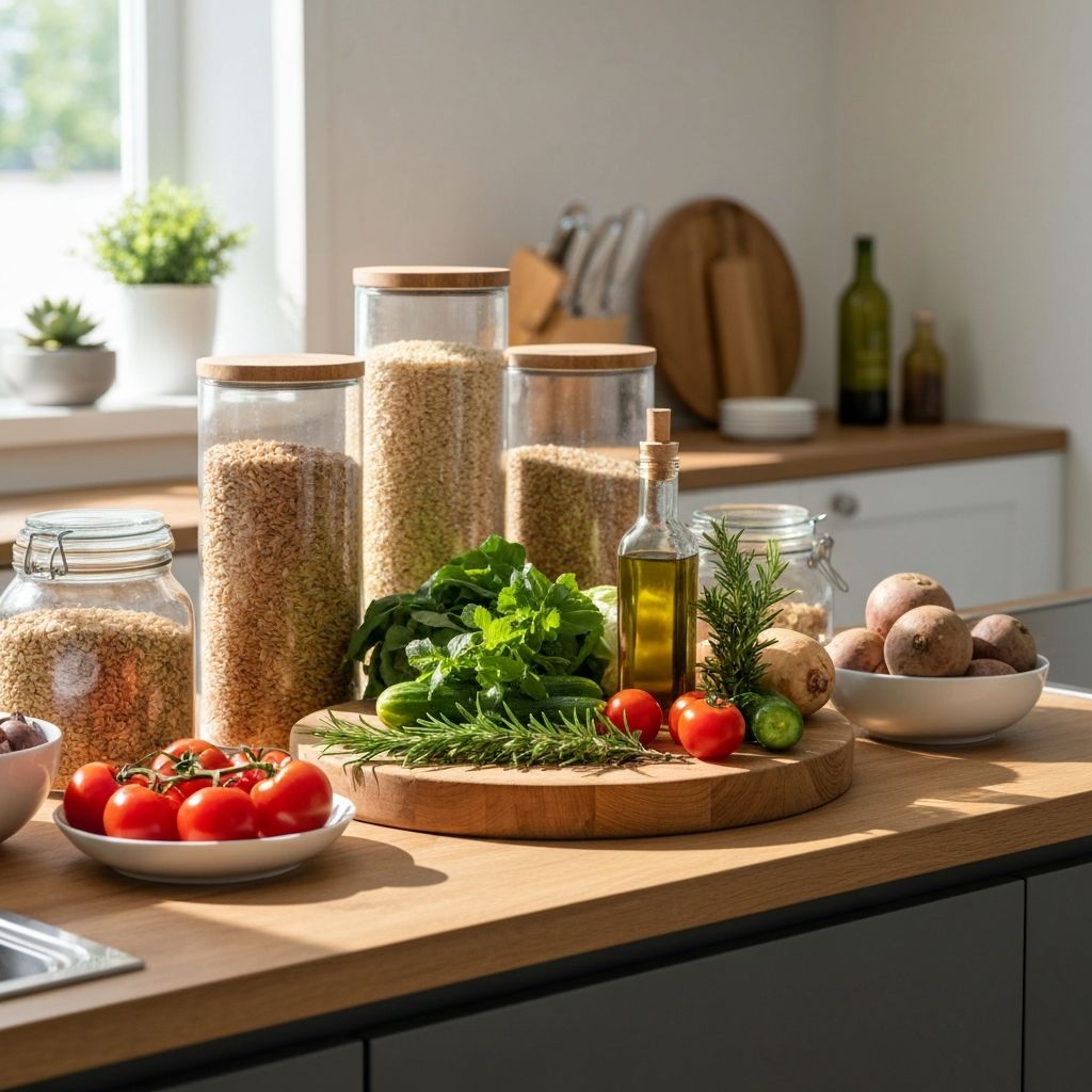 Naturalne produkty spożywcze w kuchni